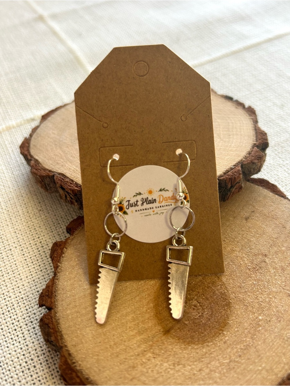 Mini Hand Saw Earrings | Carpenter Earrings | Woodworker Jewelry | Funny Tool